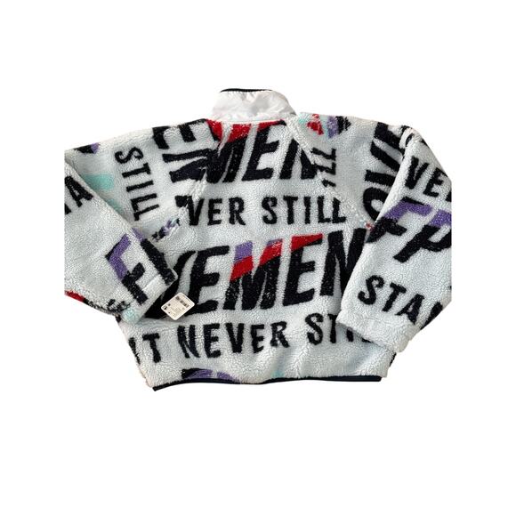 NWT Free People Hit The Slopes Printed Fleece Pullover Jacket Logo Size XS - Picture 6 of 8